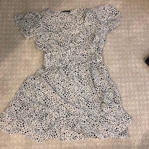 Shein black and white dress